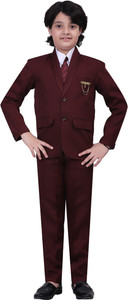 bt dezines coat pant suit set solid boys suit