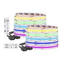 BTF-LIGHTING 32.8FT UL Listed RGB COB LED Strip DC24V Color Changing Light