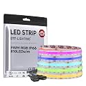 BTF-LIGHTING IP66 RGB COB LED Strip DC12V 16.4FT Color Changing Light