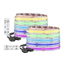 BTF-LIGHTING IP66 RGB COB LED Strip DC24V 32.8FT Color Changing Light