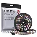 BTF-LIGHTING WS2812B IC RGB LED Strip,UL Listed,DC5V 16.4FT 300LED IP67