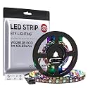 BTF-LIGHTING WS2812B IC RGB LED Strip,UL Listed,DC5V 3.28FT 60LED IP30