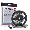 BTF-LIGHTING WS2812B IC RGB LED Strip,UL Listed,DC5V 3.28FT 144LED IP65