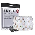 BTF-LIGHTING WS2812B IC RGB LED Strip,UL Listed,DC5V 16.4FT 150LED IP30