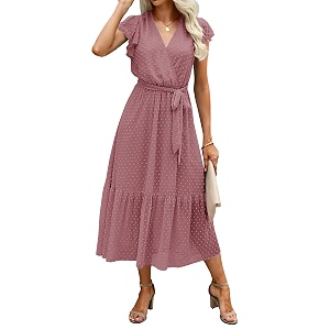 BTFBM Women Summer Casual Wrap V Neck