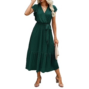 BTFBM Women Summer Casual Wrap V Neck