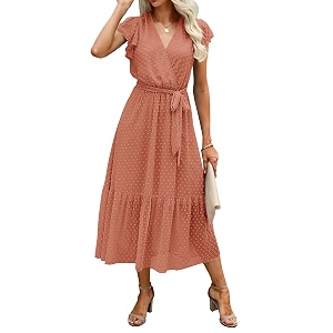 BTFBM Women Summer Casual Wrap V Neck