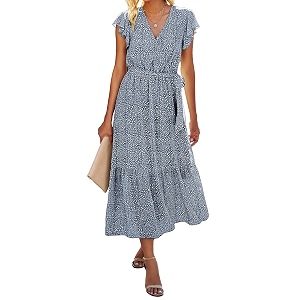 BTFBM Women Summer Casual Wrap V Neck
