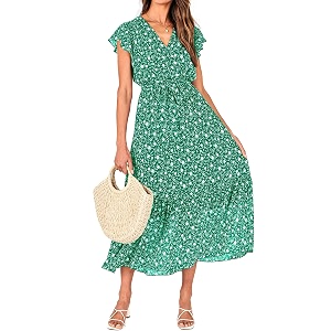 BTFBM Women Summer Casual Wrap V Neck