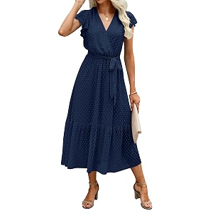 BTFBM Women Summer Casual Wrap V Neck