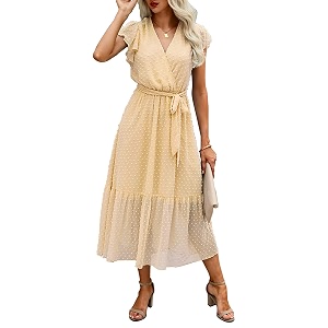BTFBM Women Summer Casual Wrap V Neck