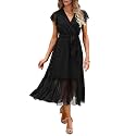 BTFBM Women Summer Casual Wrap V Neck