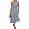 BTFBM Women Summer Casual Wrap V Neck