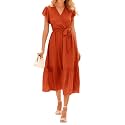 BTFBM Women Summer Casual Wrap V Neck