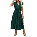 BTFBM Women Summer Casual Wrap V Neck