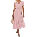 BTFBM Women Summer Casual Wrap V Neck