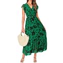 BTFBM Women Summer Casual Wrap V Neck