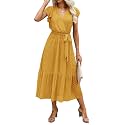 BTFBM Women Summer Casual Wrap V Neck