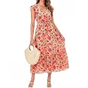 BTFBM Women Summer Casual Wrap V Neck