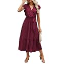 BTFBM Women Summer Casual Wrap V Neck