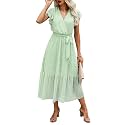 BTFBM Women Summer Casual Wrap V Neck
