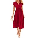BTFBM Women Summer Casual Wrap V Neck