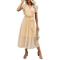 BTFBM Women Summer Casual Wrap V Neck