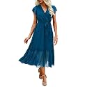 BTFBM Women Summer Casual Wrap V Neck
