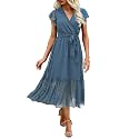 BTFBM Women Summer Casual Wrap V Neck