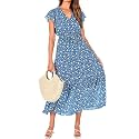 BTFBM Women Summer Casual Wrap V Neck