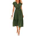 BTFBM Women Summer Casual Wrap V Neck