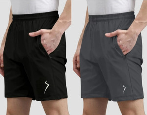 BTMZ Solid Men Black Dark Grey Sports