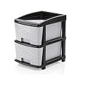 BTOS Multipurpose Drawer Plastic Modular Chest Storage Organizer Home, Office, Parlor, School, Doctors, Home and Kids (2XL, Grey-Black)