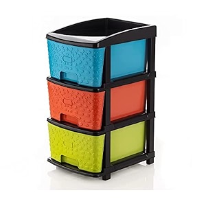 btos multipurpose drawer plastic modular chest storage organizer home office parlor school doctors home and kids 3xl multicolour