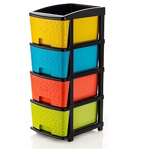btos multipurpose drawer plastic modular chest storage organizer home office parlor school doctors home and kids 4xl multicolour