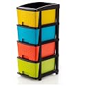 BTOS Multipurpose Drawer Plastic Modular Chest Storage Organizer Home, Office, Parlor, School, Doctors, Home and Kids (4XL, Multicolour)