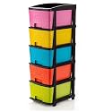 BTOS 5XL Drawer Multipurpose Drawer Plastic Modular Chest Storage Organizer Home, Office, Parlor, School, Doctors, Home and Kids(Dimension-30cmx38cmx80cm) (5 XL)