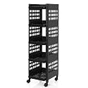 BTOS Multipurpose Drawer Plastic Modular Chest Storage Organizer Home, Office, Parlor, School, Doctors, Home and Kids (5XL, Black)
