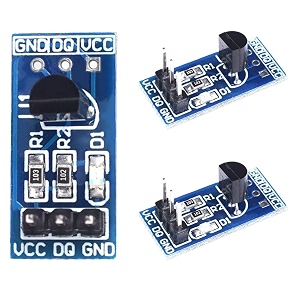 2 pcs ds18b20 single-bus digital temperature and humidity sensor module stm32 temperature humidity monitor sensor board module for arduino electronic practice diy pull-up resistor 3v-55v