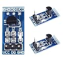 2 Pcs DS18B20 Single-Bus Digital Temperature and Humidity Sensor Module stm32 Temperature Humidity Monitor Sensor Board Module for Arduino Electronic Practice DIY Pull-up Resistor 3V-5.5V
