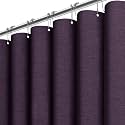 BTTN 72x78 Linen Textured Waterproof Thcik Fabric Shower Curtain, Purple