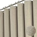 BTTN 72x84 Long Linen Textured Waterproof Fabric Shower Curtain, Khaki/Tan