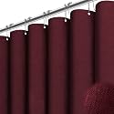 BTTN Extra Long Linen Textured Waterproof Shower Curtain, 72x96, Burgundy