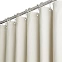 BTTN Linen Textured Waterproof Fabric Shower Curtain, 48x72, Light Cream