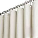 BTTN Linen Textured Waterproof Fabric Shower Curtain, 72x80, Light Cream