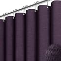 BTTN Long Linen Textured Waterproof Shower Curtain Set, 72x84, Purple