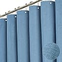BTTN Long Linen Textured Waterproof Shower Curtain, 72x84, Moonlight Blue
