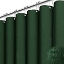 BTTN Stall Linen Textured Waterproof Shower Curtain, 36x72, Emerald Green