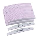 BTYMS 50 Pcs 100/180 Grit Nail Files - Double Sided Emery Boards for Acrylic, Gel &amp; Natural Nails