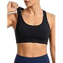 Buauty Sports Bras for Women, Medium Impact Support Sports Bra Push Up Workout Built in Bra Running Yoga